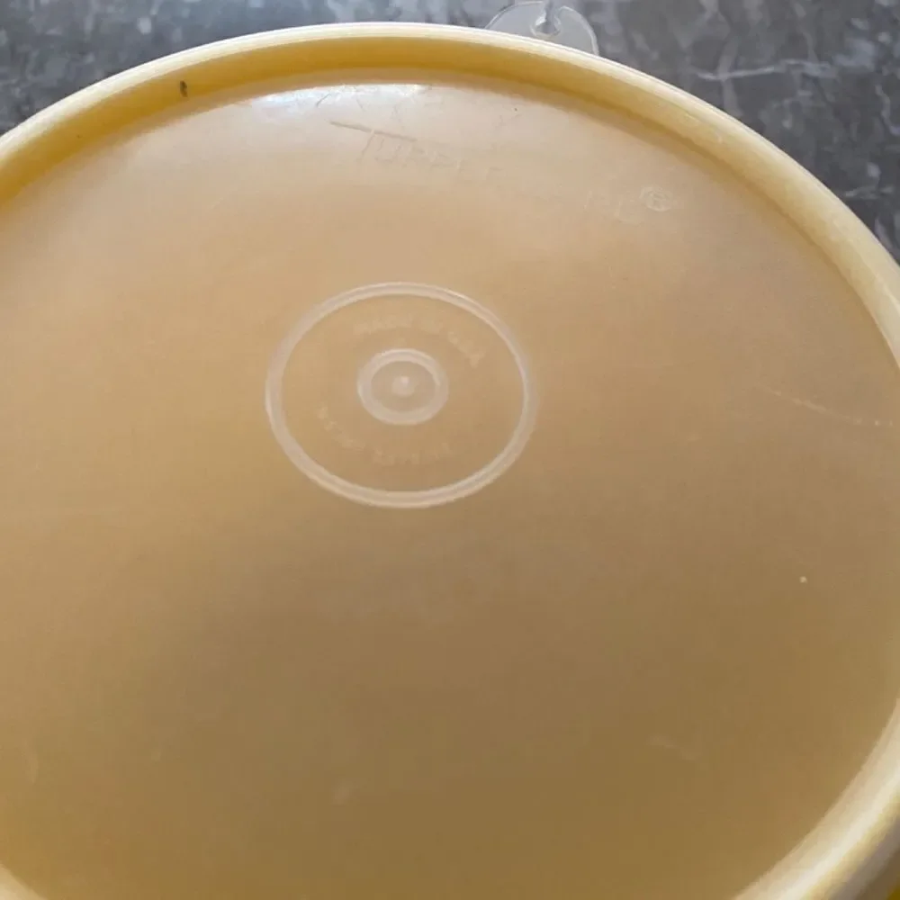 Vintage Tupperware Harvest Yello Bowl With Lid